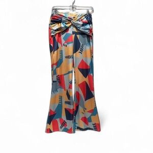 Ei8th Hour Colorful Abstract Patterned Flare Pants Sz UK 10 /‎ US 6